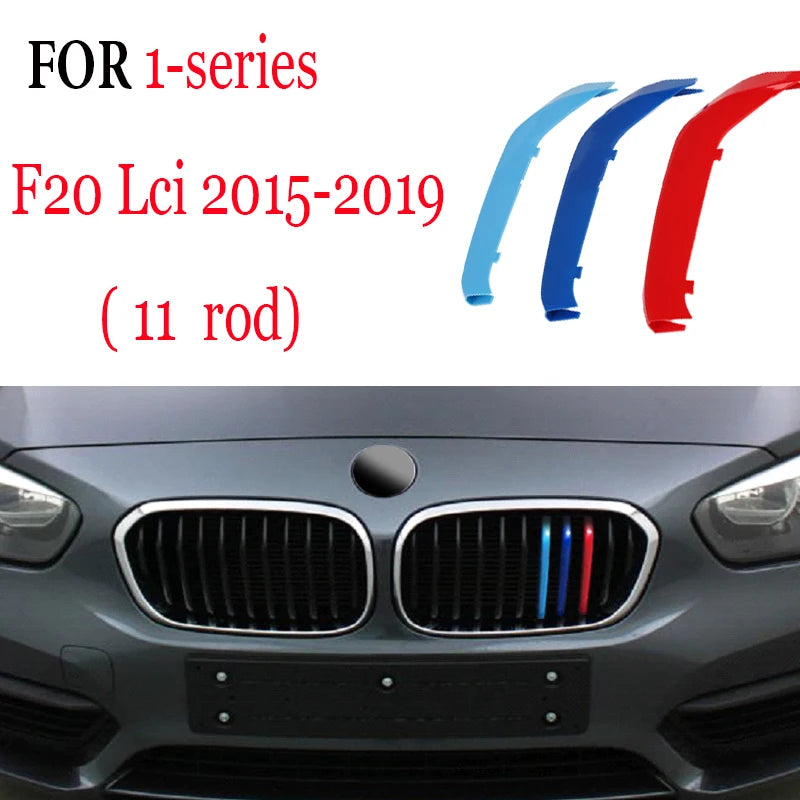 3Pcs Front Grille Trim Strips For BMW Series 1 2 3 4 5 6 7 8 X1 X2 X3 X4 X5 X6 X7 Z4 E46 E90 F30 E60 E81 F20 F45 F36 F10 F48 F25