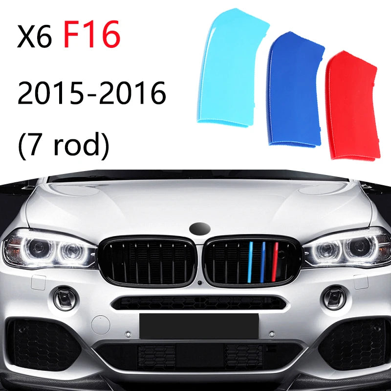 3Pcs Front Grille Trim Strips For BMW Series 1 2 3 4 5 6 7 8 X1 X2 X3 X4 X5 X6 X7 Z4 E46 E90 F30 E60 E81 F20 F45 F36 F10 F48 F25