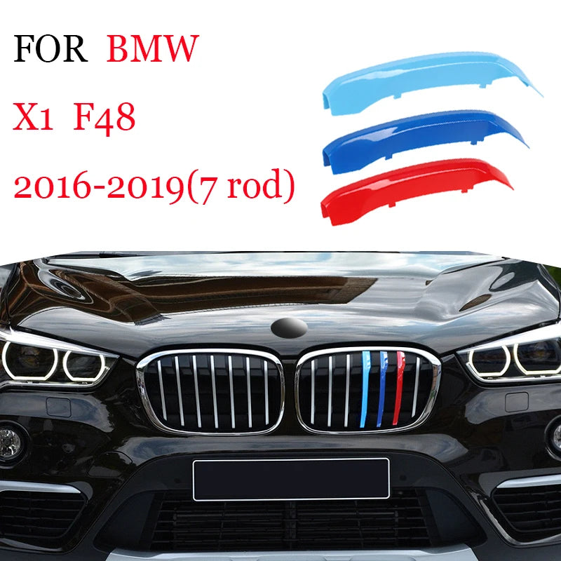 3Pcs Front Grille Trim Strips For BMW Series 1 2 3 4 5 6 7 8 X1 X2 X3 X4 X5 X6 X7 Z4 E46 E90 F30 E60 E81 F20 F45 F36 F10 F48 F25