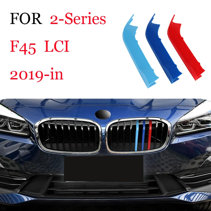 3Pcs Front Grille Trim Strips For BMW Series 1 2 3 4 5 6 7 8 X1 X2 X3 X4 X5 X6 X7 Z4 E46 E90 F30 E60 E81 F20 F45 F36 F10 F48 F25