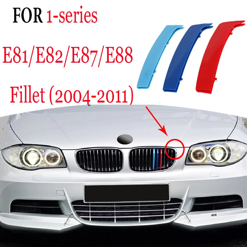 3Pcs Front Grille Trim Strips For BMW Series 1 2 3 4 5 6 7 8 X1 X2 X3 X4 X5 X6 X7 Z4 E46 E90 F30 E60 E81 F20 F45 F36 F10 F48 F25