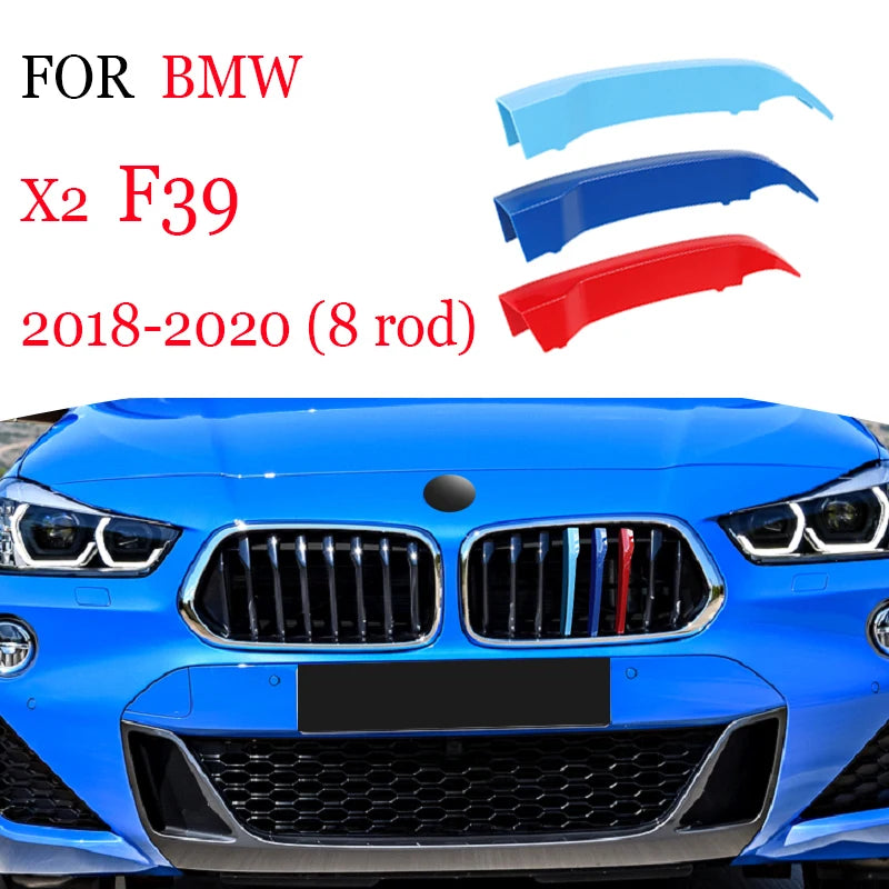 3Pcs Front Grille Trim Strips For BMW Series 1 2 3 4 5 6 7 8 X1 X2 X3 X4 X5 X6 X7 Z4 E46 E90 F30 E60 E81 F20 F45 F36 F10 F48 F25