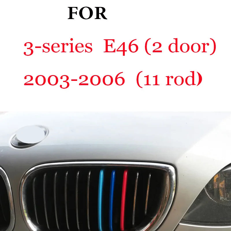 3Pcs Front Grille Trim Strips For BMW Series 1 2 3 4 5 6 7 8 X1 X2 X3 X4 X5 X6 X7 Z4 E46 E90 F30 E60 E81 F20 F45 F36 F10 F48 F25