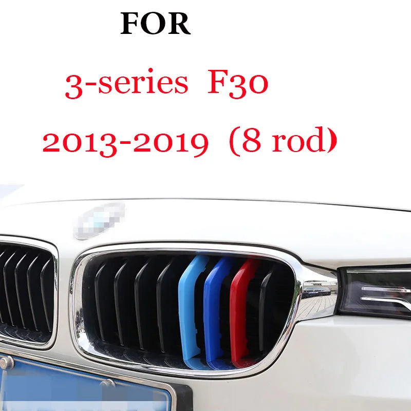 3Pcs Front Grille Trim Strips For BMW Series 1 2 3 4 5 6 7 8 X1 X2 X3 X4 X5 X6 X7 Z4 E46 E90 F30 E60 E81 F20 F45 F36 F10 F48 F25