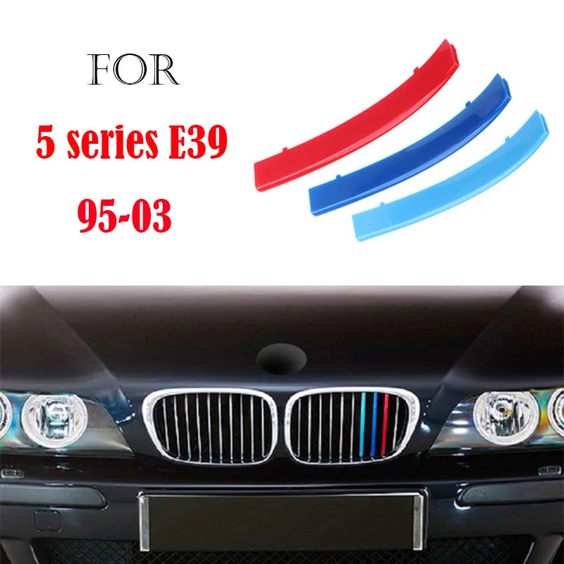 3Pcs Front Grille Trim Strips For BMW Series 1 2 3 4 5 6 7 8 X1 X2 X3 X4 X5 X6 X7 Z4 E46 E90 F30 E60 E81 F20 F45 F36 F10 F48 F25