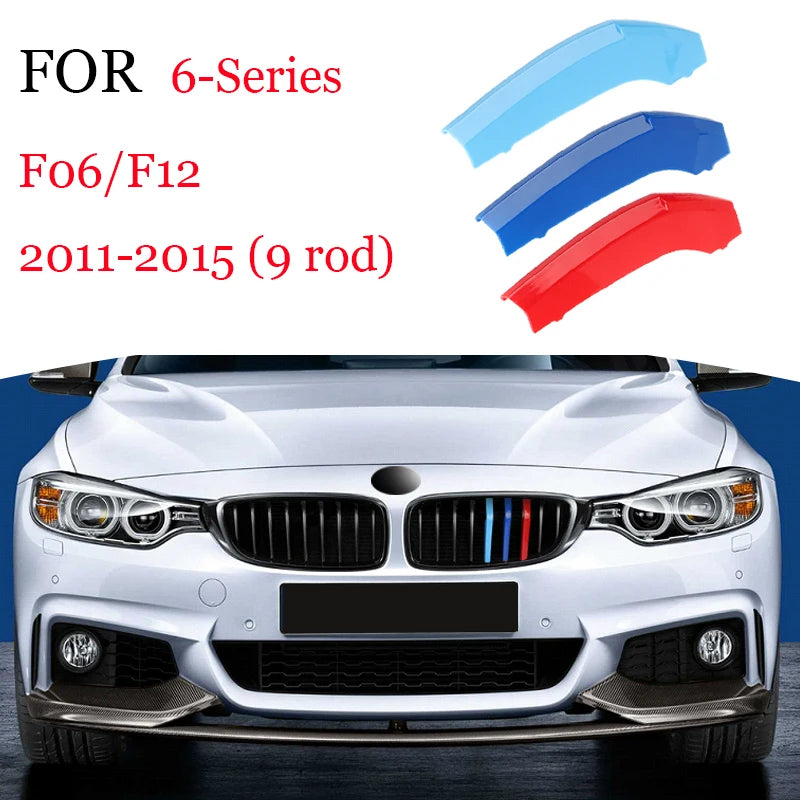 3Pcs Front Grille Trim Strips For BMW Series 1 2 3 4 5 6 7 8 X1 X2 X3 X4 X5 X6 X7 Z4 E46 E90 F30 E60 E81 F20 F45 F36 F10 F48 F25