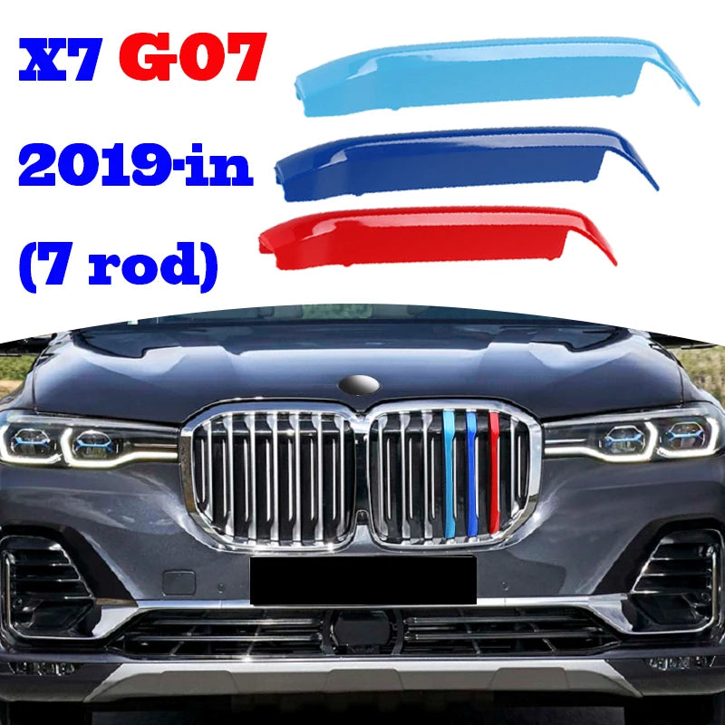 3Pcs Front Grille Trim Strips For BMW Series 1 2 3 4 5 6 7 8 X1 X2 X3 X4 X5 X6 X7 Z4 E46 E90 F30 E60 E81 F20 F45 F36 F10 F48 F25