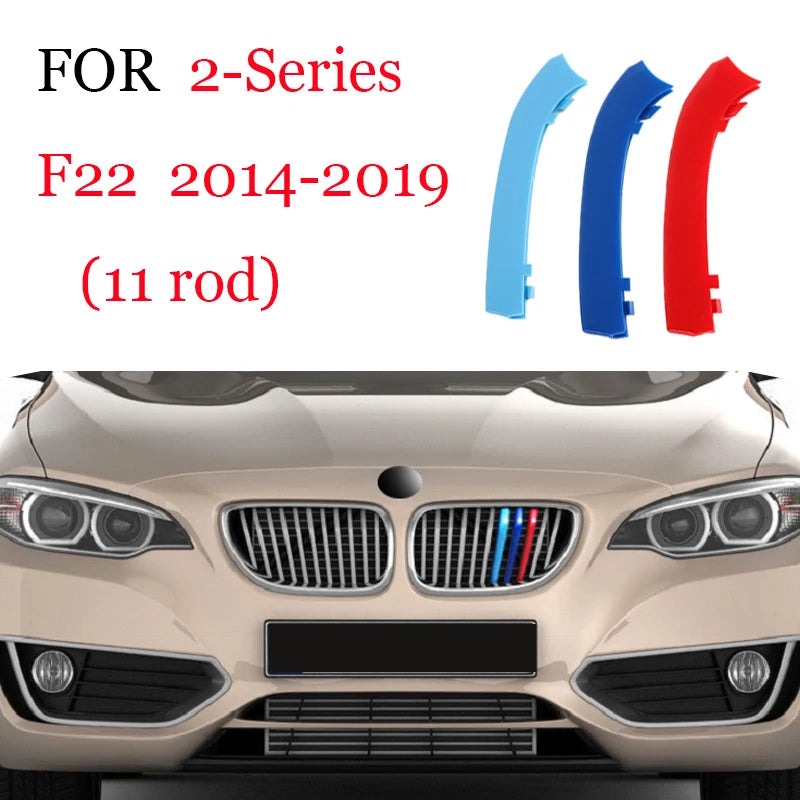 3Pcs Front Grille Trim Strips For BMW Series 1 2 3 4 5 6 7 8 X1 X2 X3 X4 X5 X6 X7 Z4 E46 E90 F30 E60 E81 F20 F45 F36 F10 F48 F25