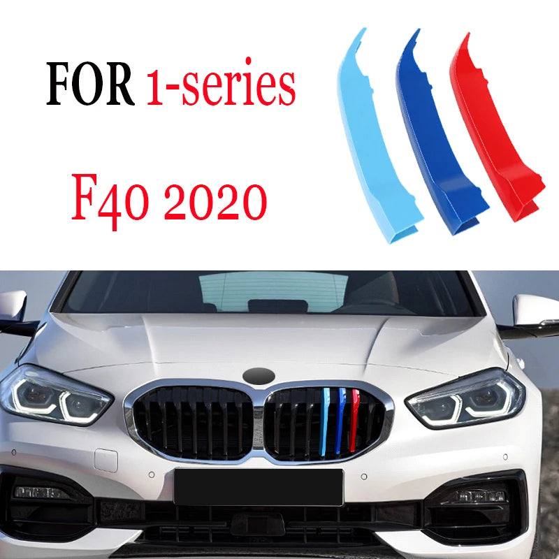 3Pcs Front Grille Trim Strips For BMW Series 1 2 3 4 5 6 7 8 X1 X2 X3 X4 X5 X6 X7 Z4 E46 E90 F30 E60 E81 F20 F45 F36 F10 F48 F25