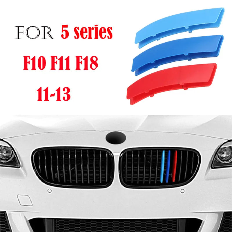 3Pcs Front Grille Trim Strips For BMW Series 1 2 3 4 5 6 7 8 X1 X2 X3 X4 X5 X6 X7 Z4 E46 E90 F30 E60 E81 F20 F45 F36 F10 F48 F25