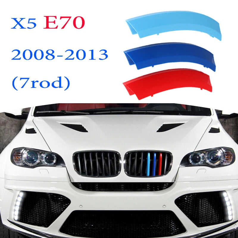 3Pcs Front Grille Trim Strips For BMW Series 1 2 3 4 5 6 7 8 X1 X2 X3 X4 X5 X6 X7 Z4 E46 E90 F30 E60 E81 F20 F45 F36 F10 F48 F25