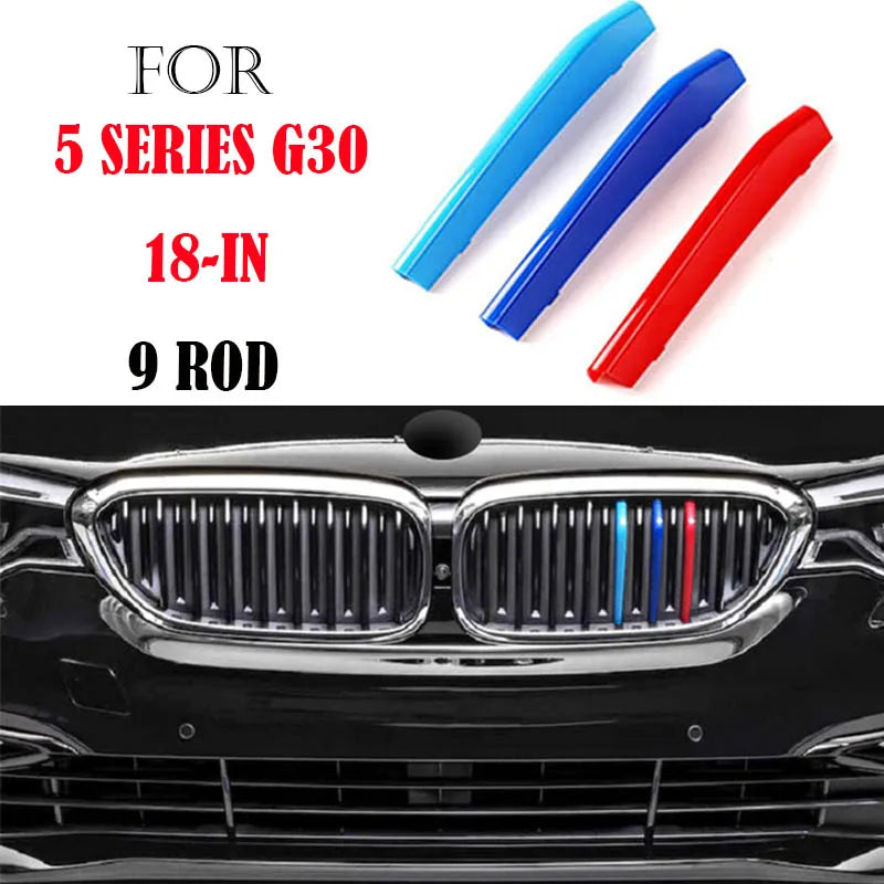 3Pcs Front Grille Trim Strips For BMW Series 1 2 3 4 5 6 7 8 X1 X2 X3 X4 X5 X6 X7 Z4 E46 E90 F30 E60 E81 F20 F45 F36 F10 F48 F25