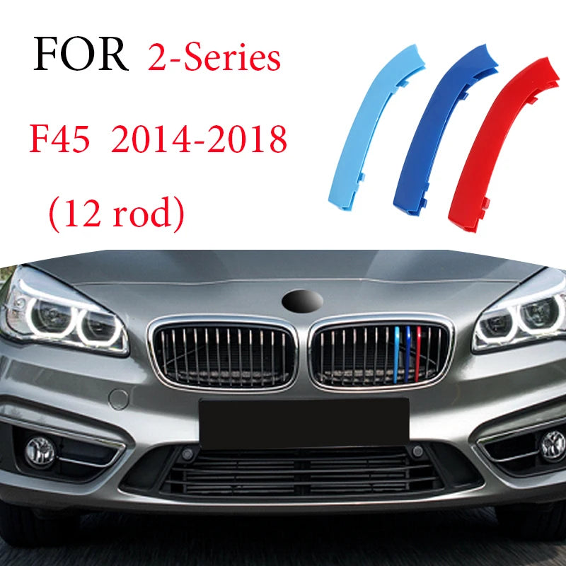 3Pcs Front Grille Trim Strips For BMW Series 1 2 3 4 5 6 7 8 X1 X2 X3 X4 X5 X6 X7 Z4 E46 E90 F30 E60 E81 F20 F45 F36 F10 F48 F25