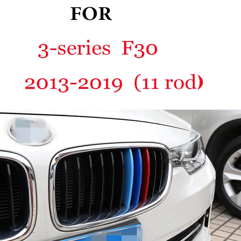 3Pcs Front Grille Trim Strips For BMW Series 1 2 3 4 5 6 7 8 X1 X2 X3 X4 X5 X6 X7 Z4 E46 E90 F30 E60 E81 F20 F45 F36 F10 F48 F25