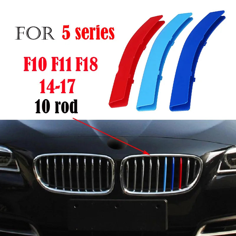 3Pcs Front Grille Trim Strips For BMW Series 1 2 3 4 5 6 7 8 X1 X2 X3 X4 X5 X6 X7 Z4 E46 E90 F30 E60 E81 F20 F45 F36 F10 F48 F25