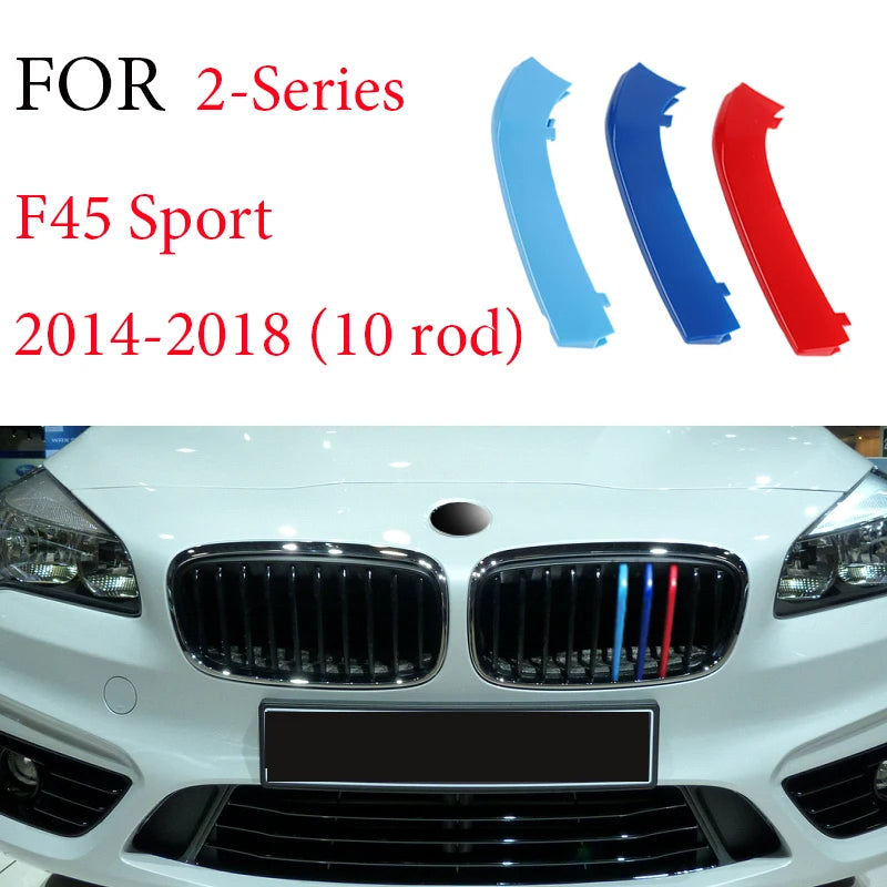 3Pcs Front Grille Trim Strips For BMW Series 1 2 3 4 5 6 7 8 X1 X2 X3 X4 X5 X6 X7 Z4 E46 E90 F30 E60 E81 F20 F45 F36 F10 F48 F25