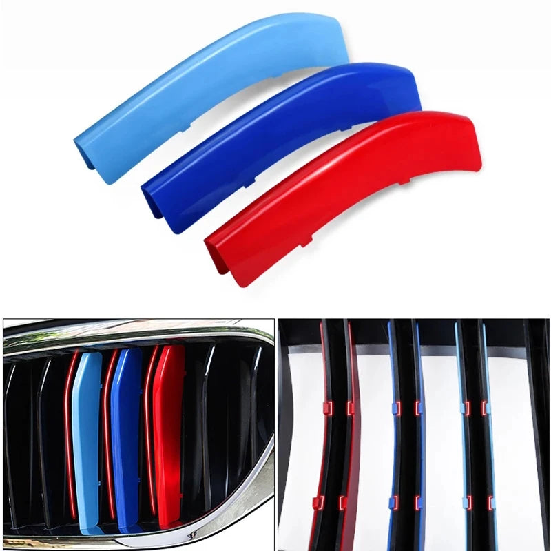 3Pcs Front Grille Trim Strips For BMW Series 1 2 3 4 5 6 7 8 X1 X2 X3 X4 X5 X6 X7 Z4 E46 E90 F30 E60 E81 F20 F45 F36 F10 F48 F25