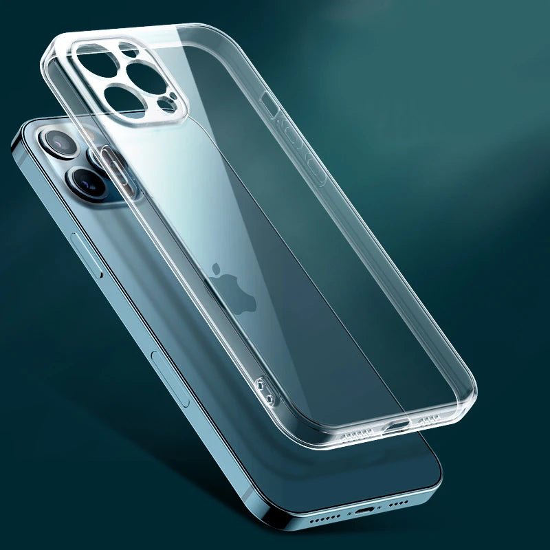 Ultra Thin Clear Phone Case For iPhone 11 12 13 14 15 16 Pro X XR XS Max Mini 7 8 Plus SE Silicone Soft Transparent Back Cover